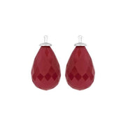 Kvartsglas facetteret farve28 m/rh sølv - par - Urma.dk