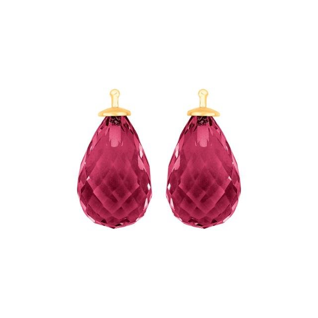 Kvartsglas facetteret farve30 m/fg sølv - par - Urma.dk