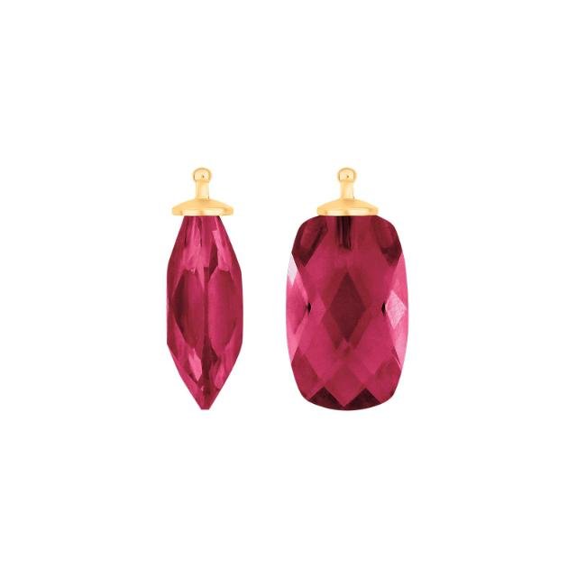 Kvartsglas facetteret farve30 m/fg sølv - par - Urma.dk