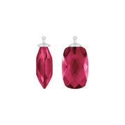 Kvartsglas facetteret farve30 m/rh sølv - par - Urma.dk