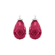 Kvartsglas facetteret farve30 m/rh sølv - par - Urma.dk