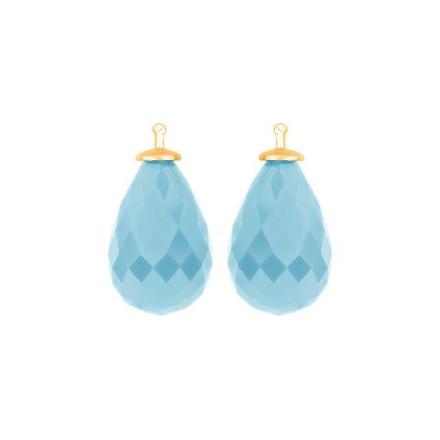 Kvartsglas facetteret farve35 m/fg sølv - par - Urma.dk