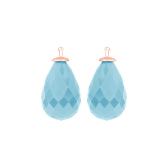 Kvartsglas facetteret farve35 m/rfg sølv - par - Urma.dk