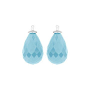 Kvartsglas facetteret farve35 m/rh sølv - par - Urma.dk