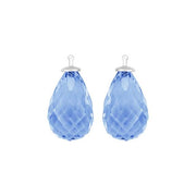 Kvartsglas facetteret farve36 m/rh sølv - par - Urma.dk