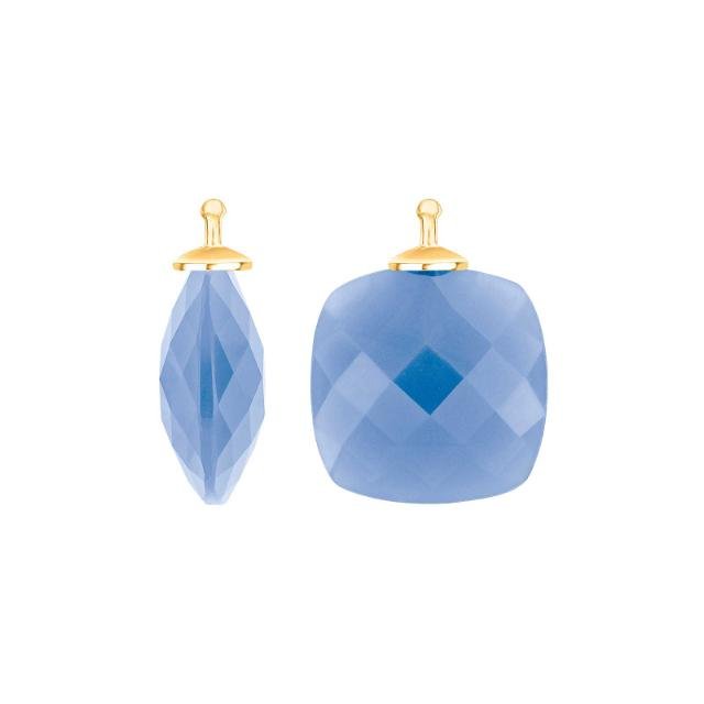 Kvartsglas facetteret farve39 m/fg sølv - par - Urma.dk