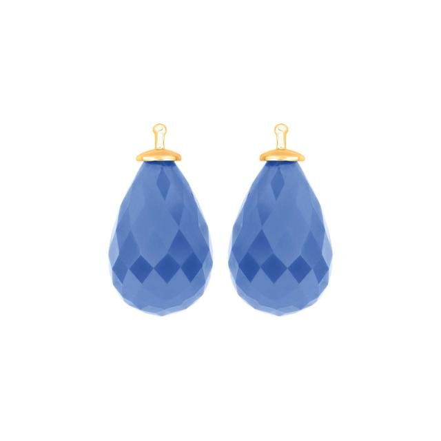 Kvartsglas facetteret farve39 m/fg sølv - par - Urma.dk