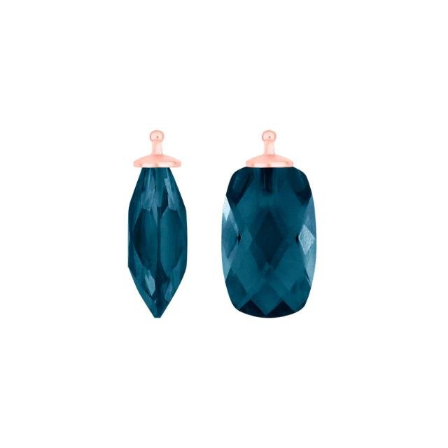 Kvartsglas facetteret farve42 m/rfg sølv - par - Urma.dk