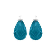 Kvartsglas facetteret farve42 m/rh sølv - par - Urma.dk