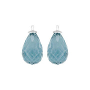 Kvartsglas facetteret farve47 m/rh sølv - par - Urma.dk