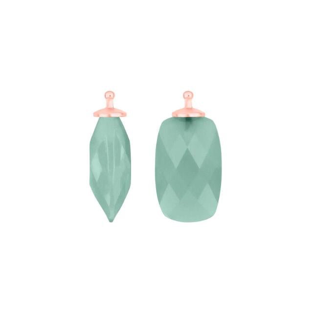 Kvartsglas facetteret farve49 m/rfg sølv - par - Urma.dk