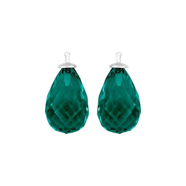 Kvartsglas facetteret farve53 m/rh sølv - par - Urma.dk