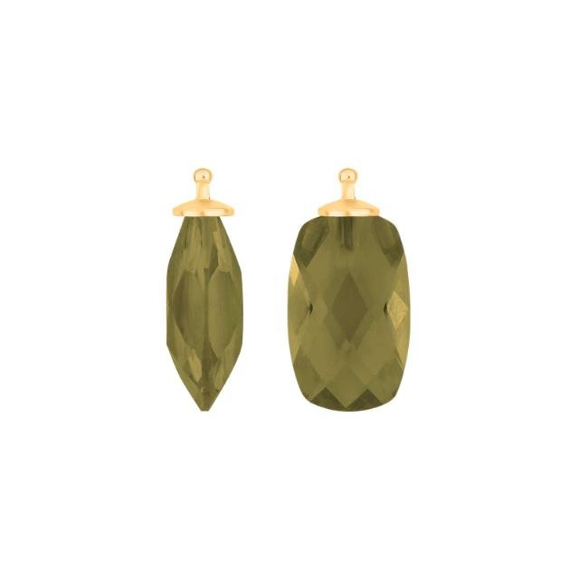 Kvartsglas facetteret farve61 m/fg sølv - par - Urma.dk