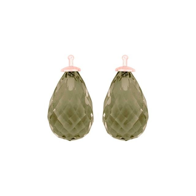 Kvartsglas facetteret farve61 m/rfg sølv - par - Urma.dk