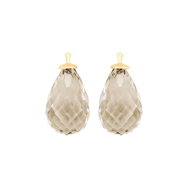 Kvartsglas facetteret farve66 m/fg sølv - par - Urma.dk