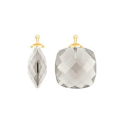 Kvartsglas facetteret farve66 m/fg sølv - par - Urma.dk