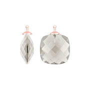 Kvartsglas facetteret farve66 m/rfg sølv - par - Urma.dk