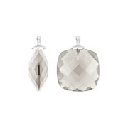 Kvartsglas facetteret farve66 m/rh sølv - par - Urma.dk