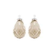 Kvartsglas facetteret farve66 m/rh sølv - par - Urma.dk