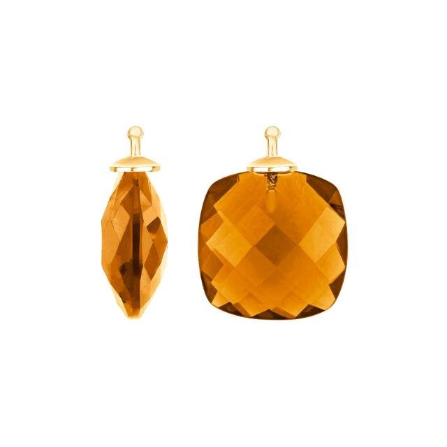 Kvartsglas facetteret farve76 m/fg sølv - par - Urma.dk