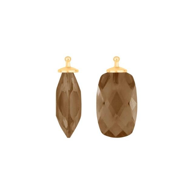 Kvartsglas facetteret farve86 m/fg sølv - par - Urma.dk