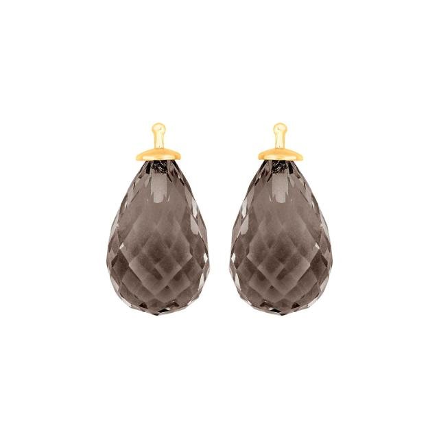 Kvartsglas facetteret farve86 m/fg sølv - par - Urma.dk