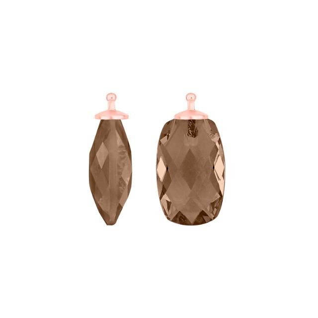 Kvartsglas facetteret farve86 m/rfg sølv - par - Urma.dk