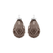 Kvartsglas facetteret farve86 m/rh sølv - par - Urma.dk