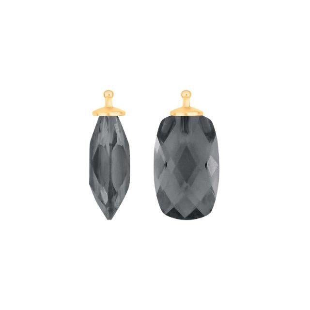 Kvartsglas facetteret farve91 m/fg sølv - par - Urma.dk