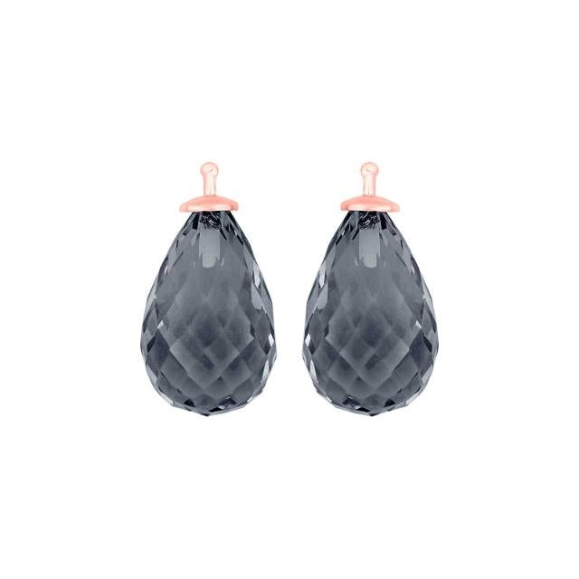 Kvartsglas facetteret farve91 m/rfg sølv - par - Urma.dk