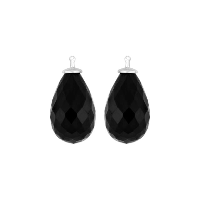 Kvartsglas facetteret farve95 m/rh sølv - par - Urma.dk