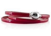 Læderarmbånd Rød Lak