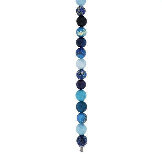 Lapis, sponge quartz, blå agat, howlite, lapis lazuril 10mm - Urma.dk