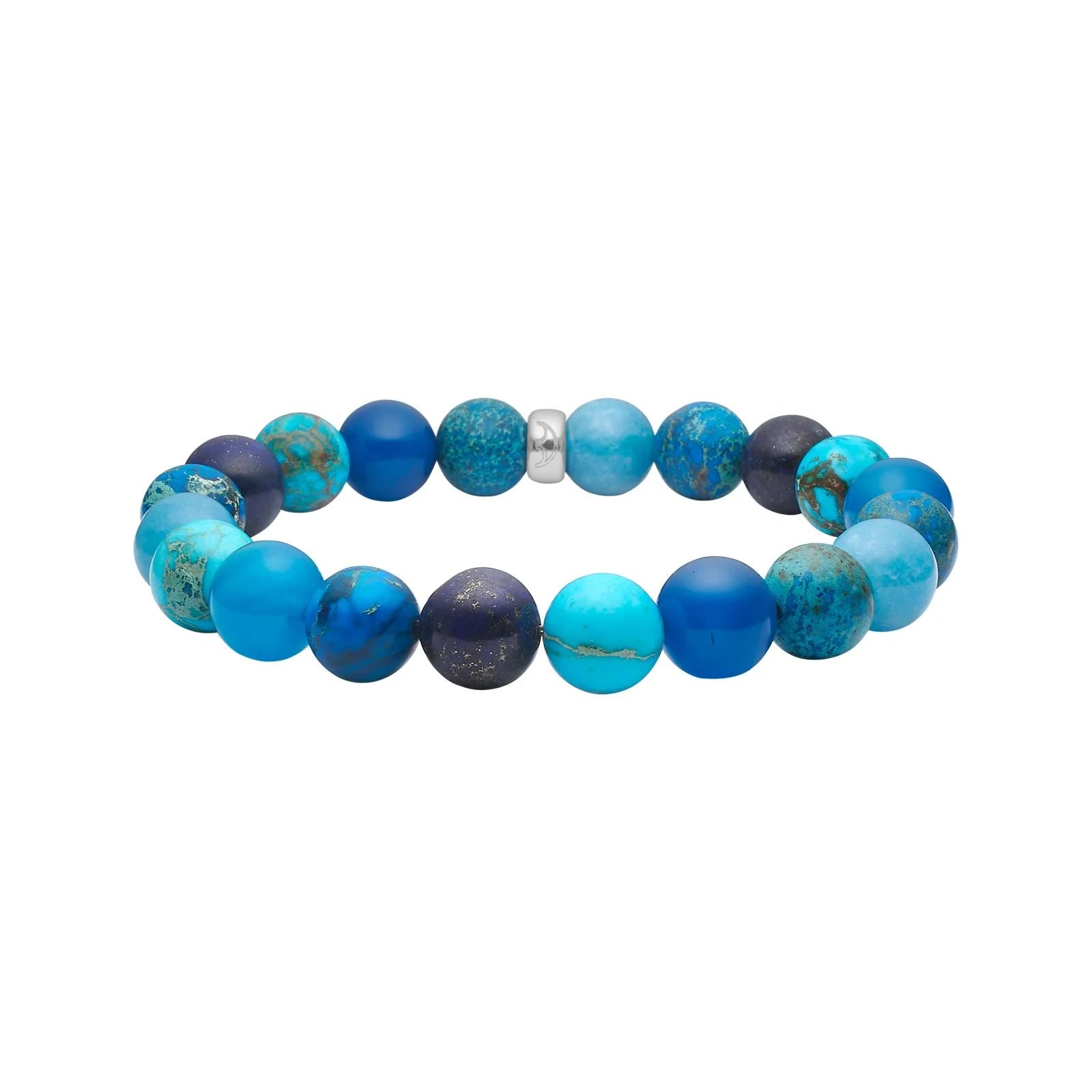 Lapis, sponge quartz, blå agat, howlite, lapis lazuril armbånd 10mm - Urma.dk