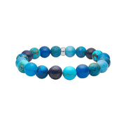 Lapis, sponge quartz, blå agat, howlite, lapis lazuril armbånd 10mm - Urma.dk
