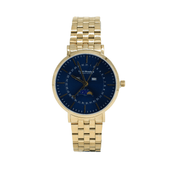 Lewis Mumford herreur med gylden urlænke og månefase - 42 mm - Urma.dk