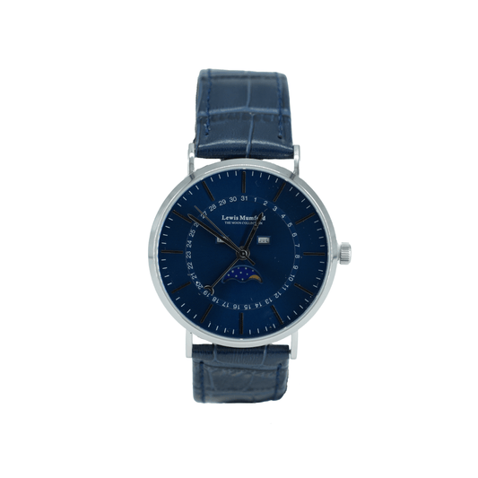 Lewis Mumford herreur stål med månefase - 42 mm - Urma.dk
