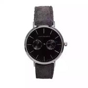 Lewis Mumford sort med grå urrem - 38 mm - Urma.dk