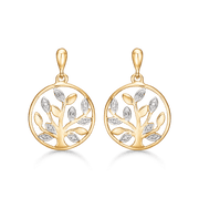 Livets Træ 14 kt. Guld ørehænger 73205044 - Urma.dk