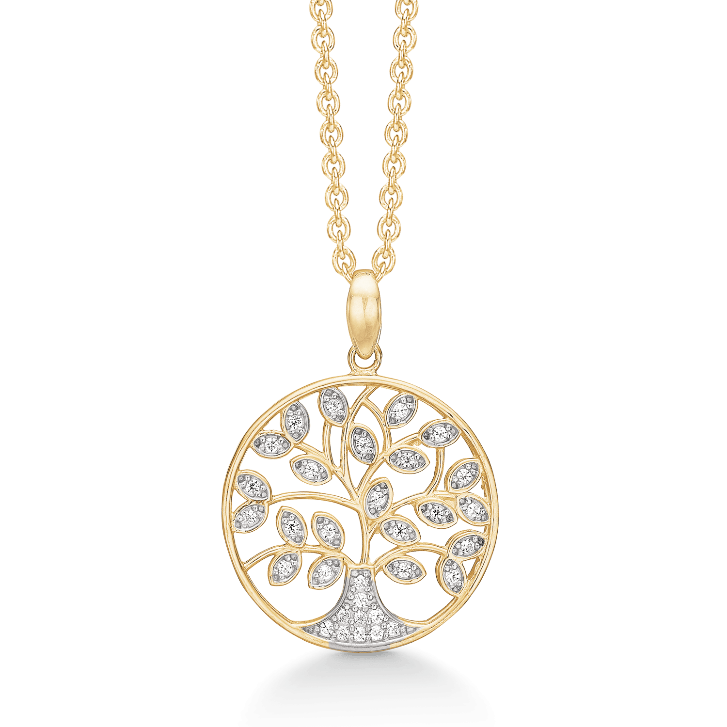 Livets Træ 8 kt. Guld halskæde 66242040 - Urma.dk