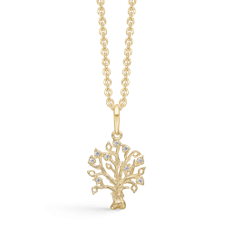 Livets træ 8 kt. Guld halskæde 66242762 - Urma.dk