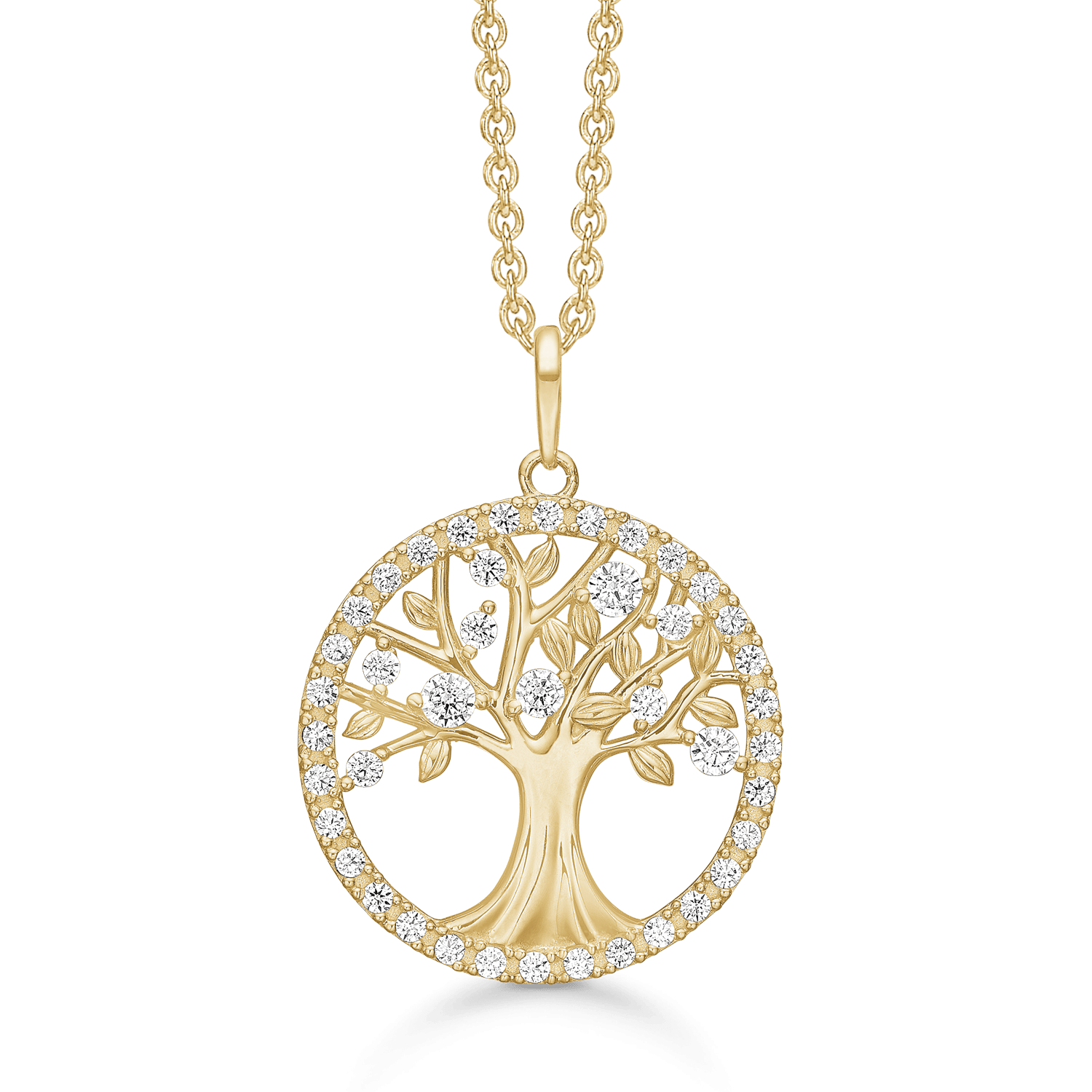 Livets Træ 8 kt. guld halskæde 66242769 - Urma.dk