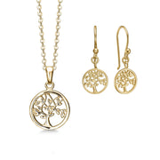 Livets træ i forgyldt sterling sølv - sæt - Urma.dk