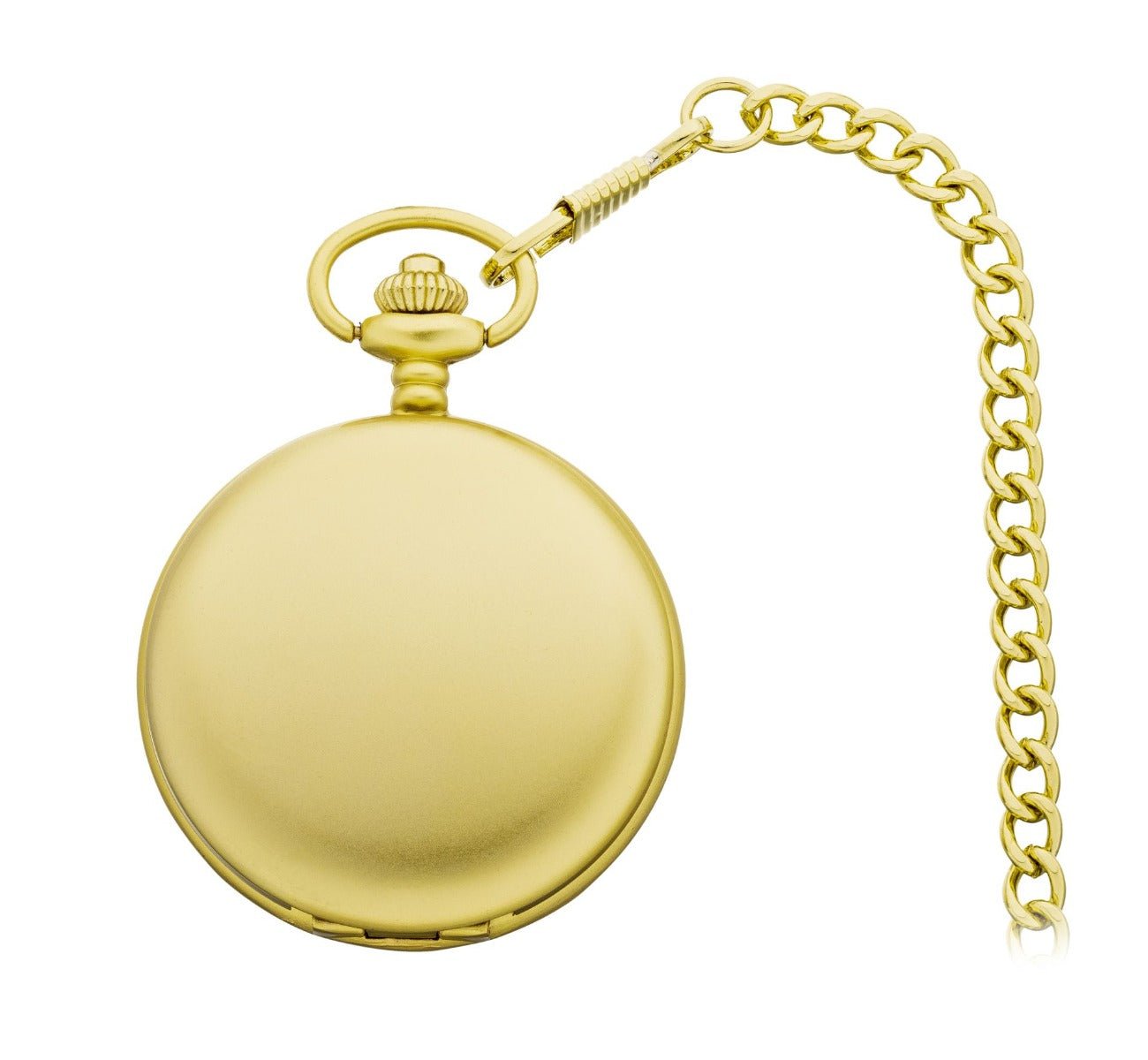 Lommeur i mat forgyldt metal med klap Ø 48 mm - Urma.dk