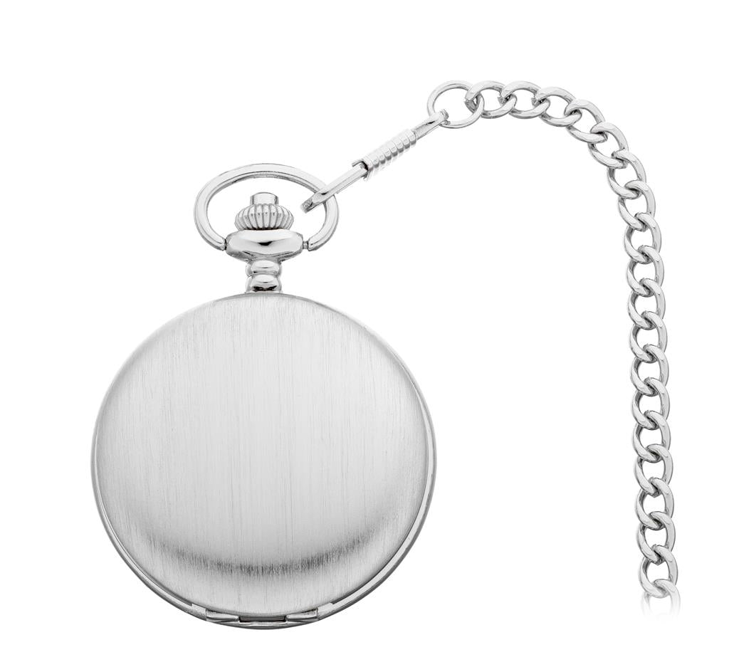 Lommeur med klap og kæde Ø 48 mm