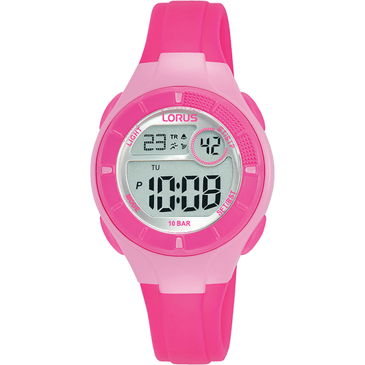 Lorus Pige Resin Pink Digital Ur R2345PX9 - Urma.dk