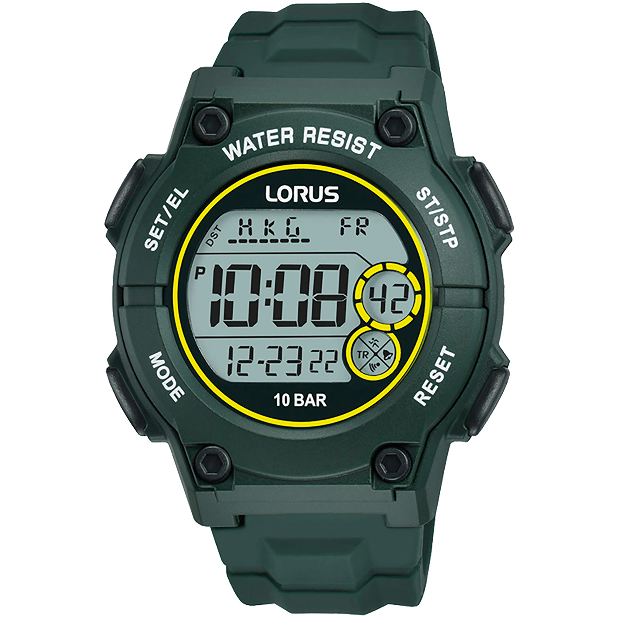 Lorus Unisex Resin Grøn Digital Ur R2333PX9 - Urma.dk