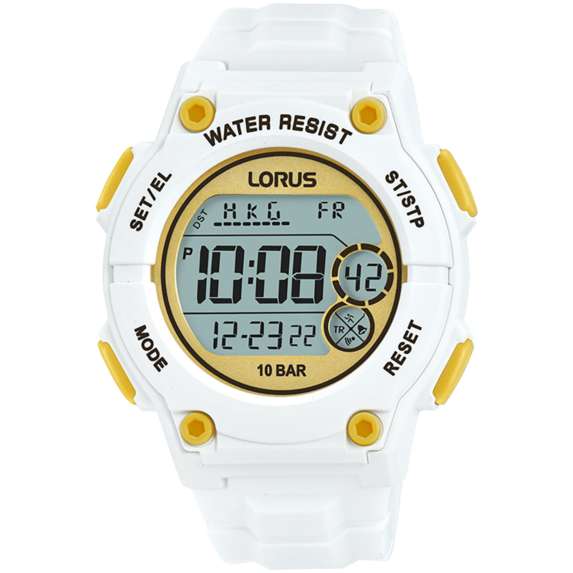 Lorus Unisex Resin Hvid Digital Ur R2337PX9 - Urma.dk