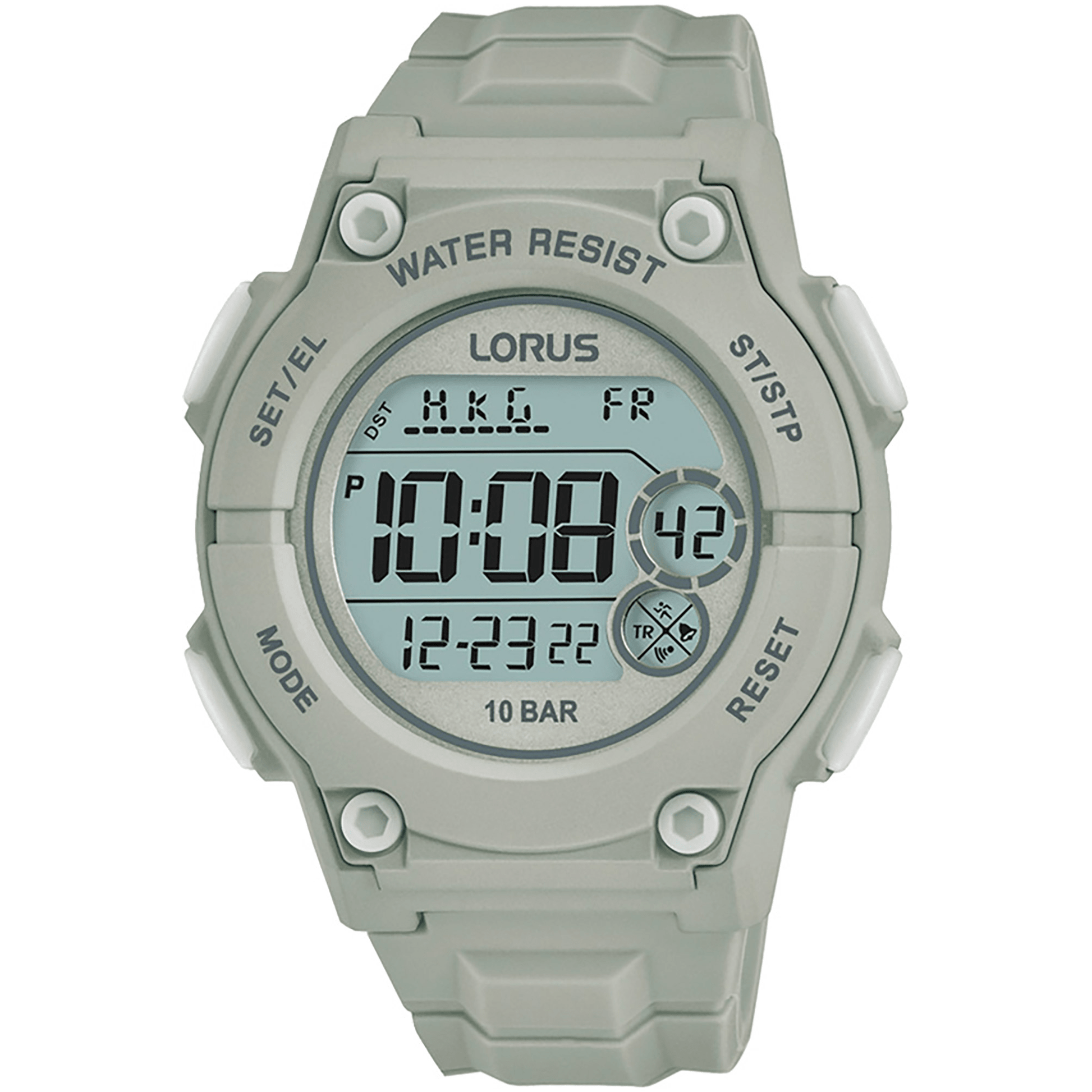 Lorus Unisex Resin Sølvgrå Digital Ur R2335PX9 - Urma.dk