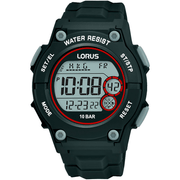 Lorus Unisex Resin Sort Digital Ur R2329PX9 - Urma.dk